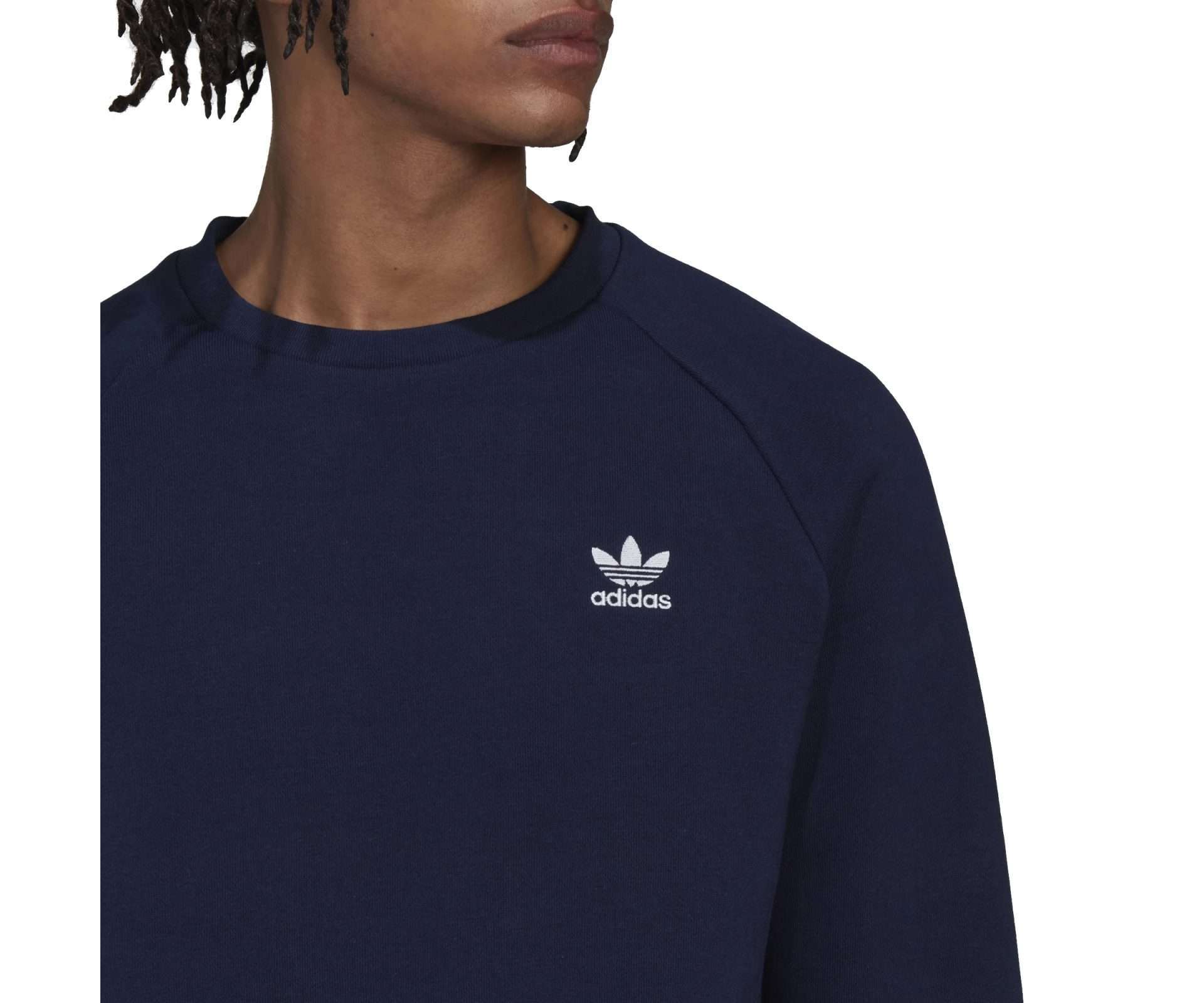 adidas Originals Men's Adicolor Essentials Trefoil Crewneck Sweatshirt - Night Indigo
