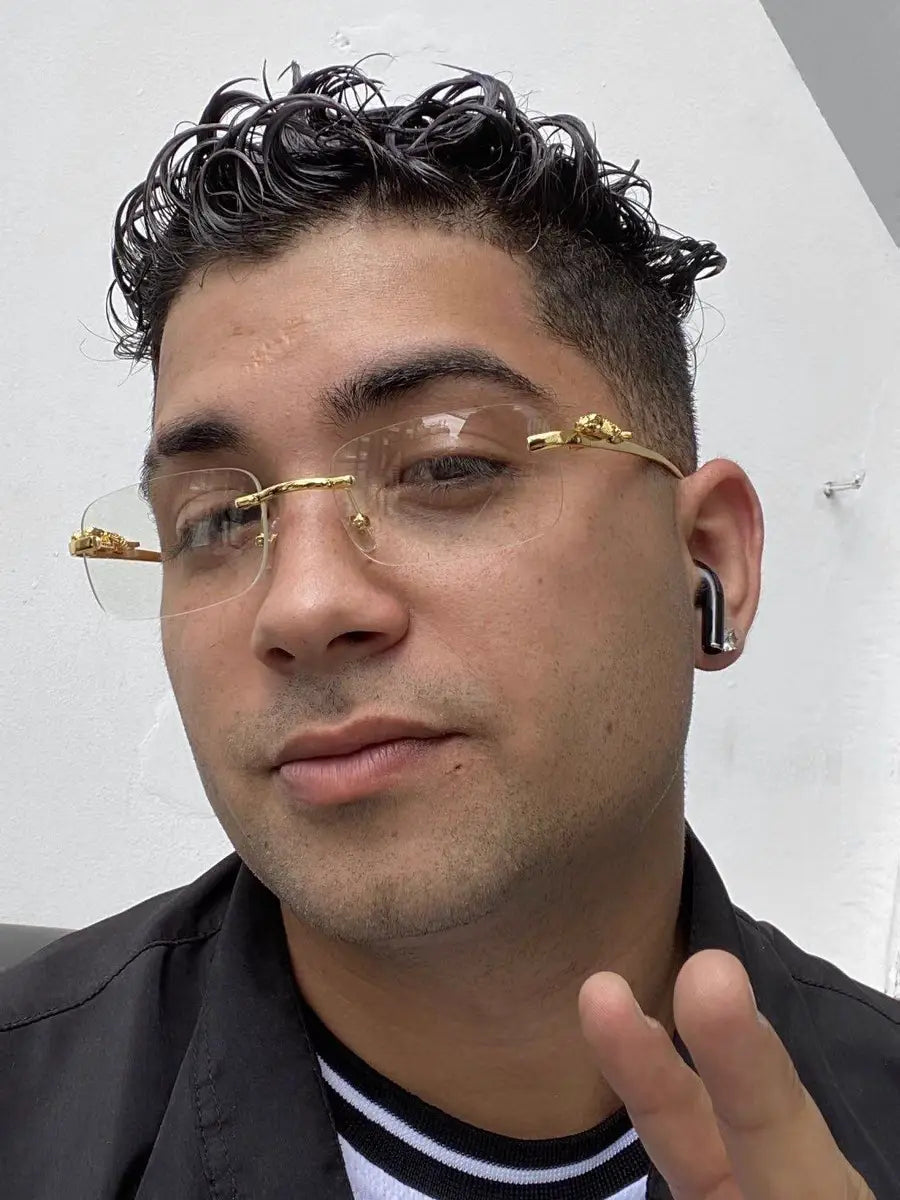 NOBLE - Sapphire Lenses, Gold Chrome Frame