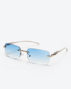 NOBLE - Sapphire Lenses, Gold Chrome Frame