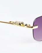 NOBLE - Violet Lenses, Gold Chrome Frame