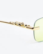 NOBLE - Lime Lenses, Gold Chrome Frame