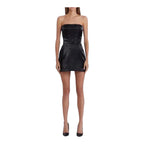 AMANDA UPRICHARD
Fae Strapless Satin Mini Dress Black Sz Medium