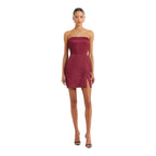 Amanda Uprichard Arely Dress in BURGUNDY size Small
