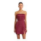 Amanda Uprichard Arely Dress in BURGUNDY size Small
