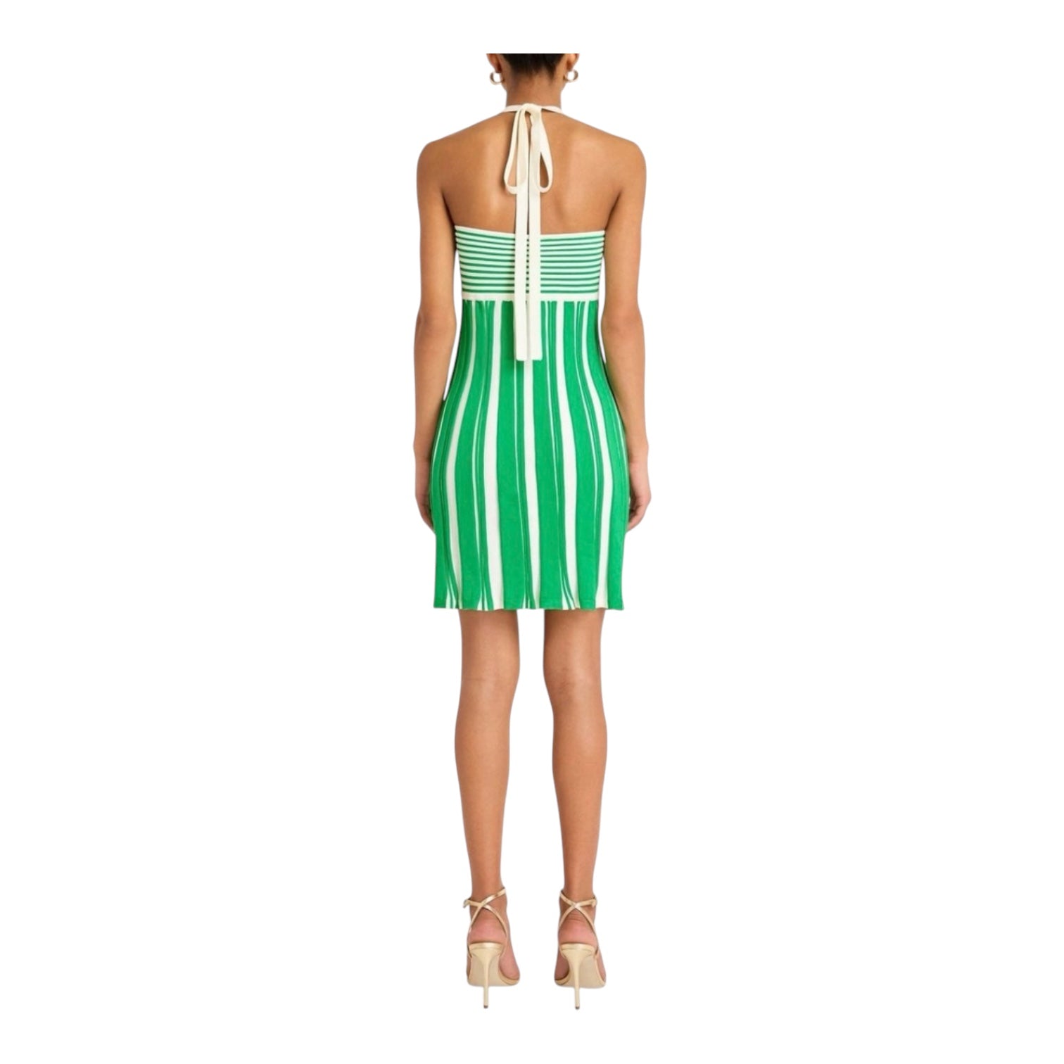 Amanda Uprichard The Dianella Dress In Ivory/Green Sz Small
