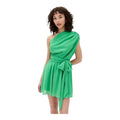 Amanda Uprichard Galleria Mini Dress Green Mantis One Shoulder Size Small