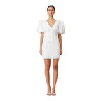 Elliatt Hailey Textured 3D Mini Dress In White Sz Medium