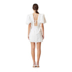 Elliatt Hailey Textured 3D Mini Dress In White Sz Medium