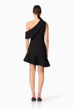ELLIATT Ava Asymmetrical Mini Dress in Black Sz Small 
$278