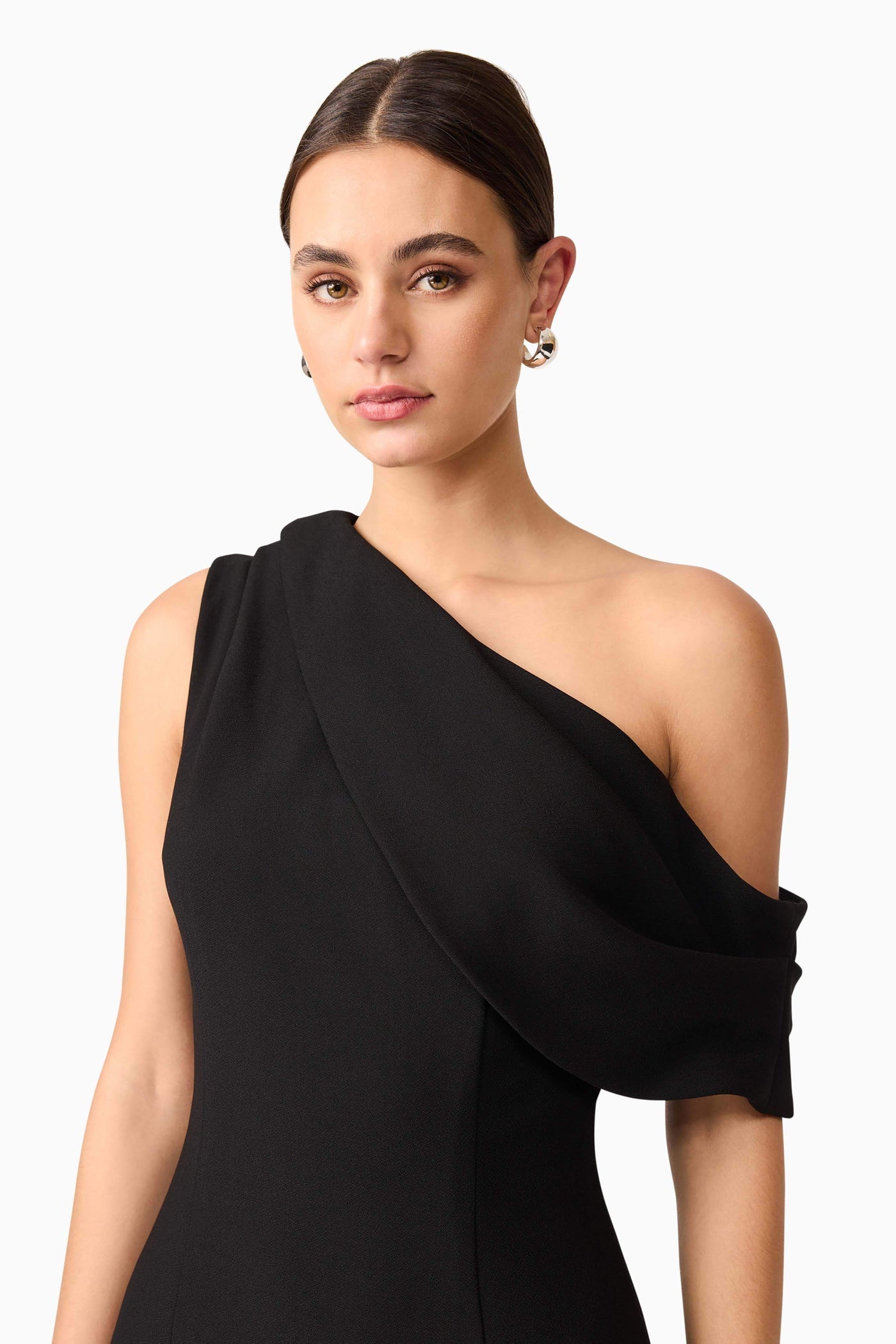 ELLIATT Ava Asymmetrical Mini Dress in Black Sz Small 
$278