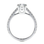 Round Brilliant Lab Grown Diamond Channel Setting Engagement Ring (F/VS) in 14K White Gold