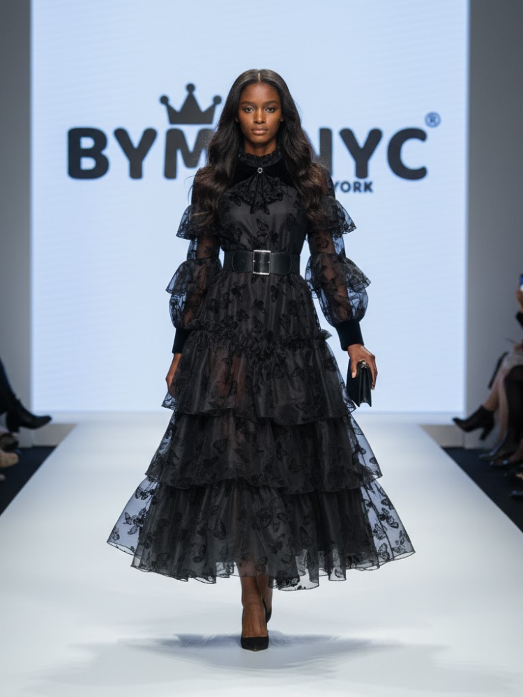 Long Black Party Dress LITTLE ITALY: Prêt-à-Porter Line BYMANYC ® New York