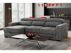 Lucious Gray Double Slider Power Sectional Sofa w/ Storage LAF Chaise