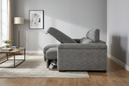 Lucious Gray Double Slider Power Sectional Sofa w/ Storage LAF Chaise