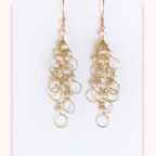 Pearl Chain Loop Earrings