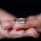Natural Diamond Bow Promise Ring for Women
