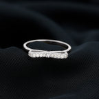 Natural Diamond Bow Promise Ring for Women