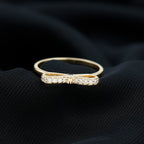 Natural Diamond Bow Promise Ring for Women