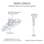 Perfect Pear Engagement Ring with Moissanite