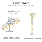 Perfect Pear Engagement Ring with Moissanite