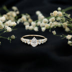 Perfect Pear Engagement Ring with Moissanite