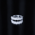 Certified Moissanite Cluster Eternity Band