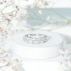 Certified Moissanite Cluster Eternity Band
