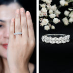 Certified Moissanite Cluster Eternity Band