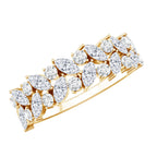 Certified Moissanite Cluster Eternity Band