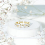 Certified Moissanite Cluster Eternity Band
