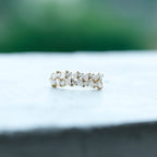 Certified Moissanite Cluster Eternity Band