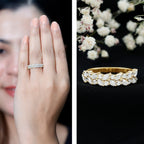 Certified Moissanite Cluster Eternity Band