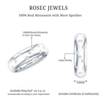Scatter Moissanite Wedding Wide Band Ring