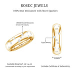Scatter Moissanite Wedding Wide Band Ring