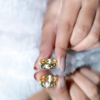 Scatter Moissanite Wedding Wide Band Ring