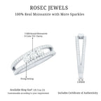 Certified Moissanite 3 Stone Anniversary Ring for Women