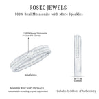 Bezel Set Moissanite Unisex Wedding Band Ring