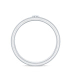 Bezel Set Moissanite Unisex Wedding Band Ring