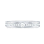 Bezel Set Moissanite Unisex Wedding Band Ring