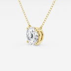2.00 CTW Lab Grown Round F/G VS1 Diamond Floating Solitaire Pendant in 14K White or Yellow Gold – AGI Certified