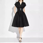 The Essential Black V-Neck Summer Dress
