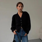 Women's V-Neck Long Sleeve Sweater