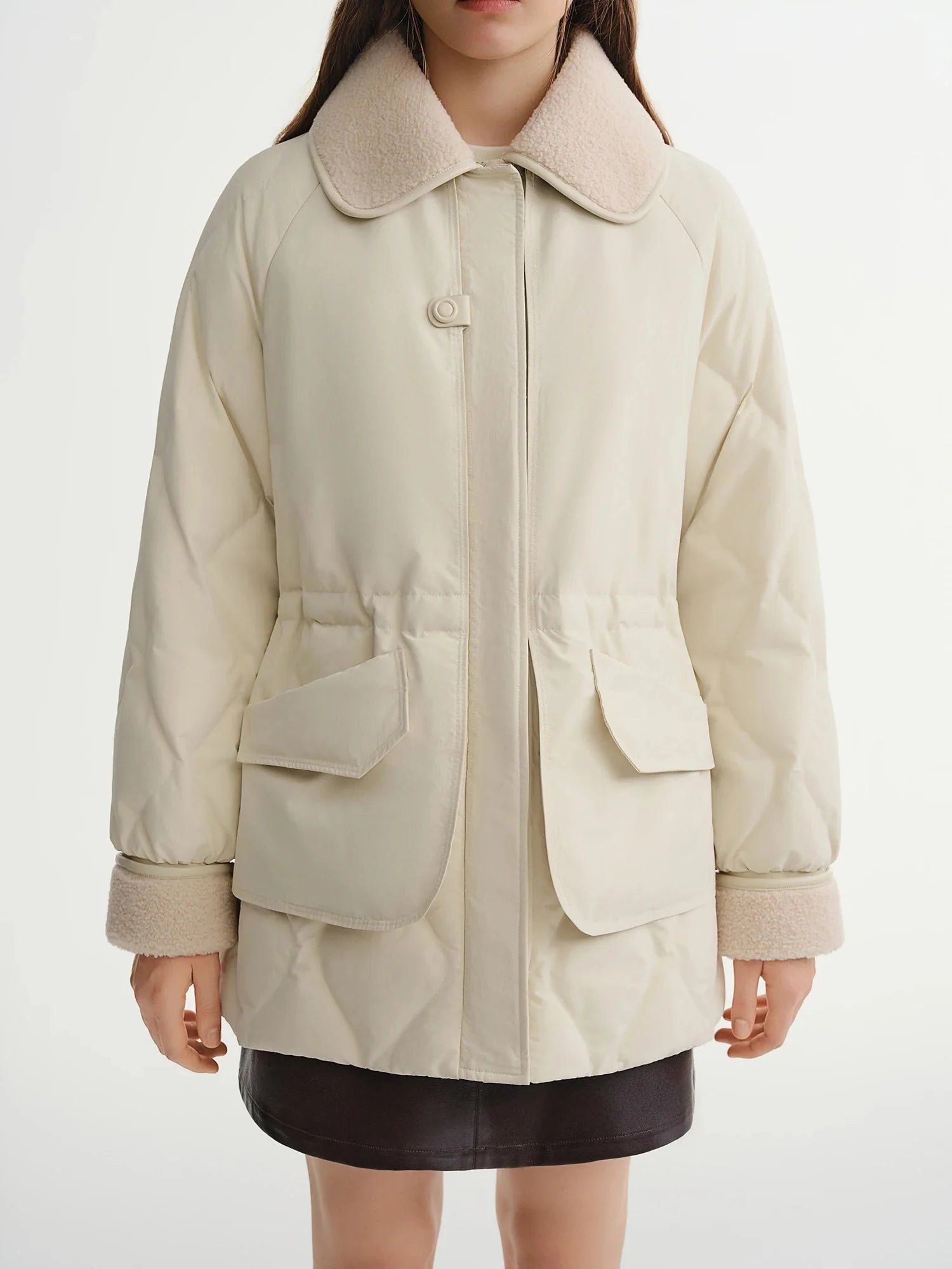 Women’s Waist-Defining Down Casual Winter Jacket