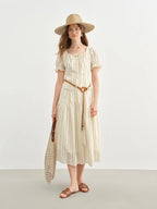 Women's Bubble Texture Suit Summer Top & Skirt Set
