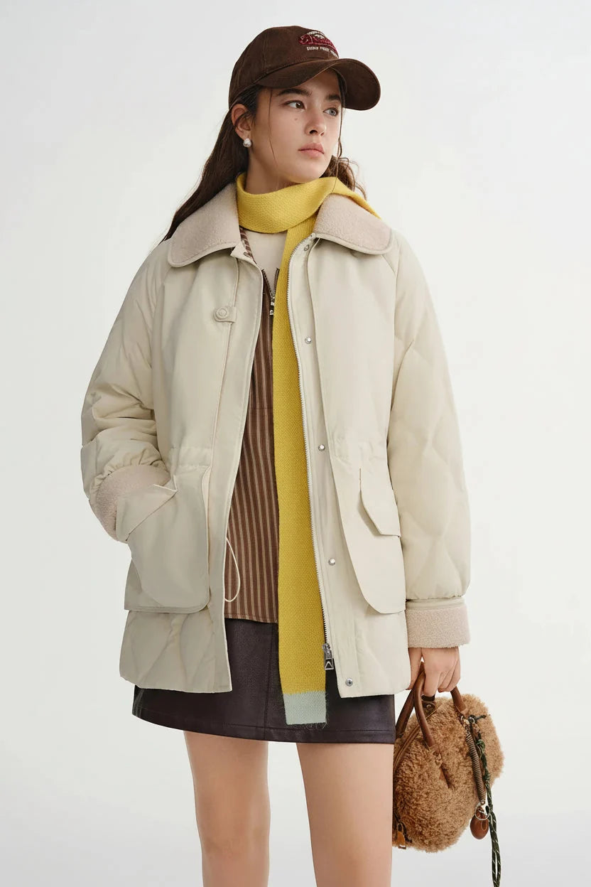 Women’s Waist-Defining Down Casual Winter Jacket