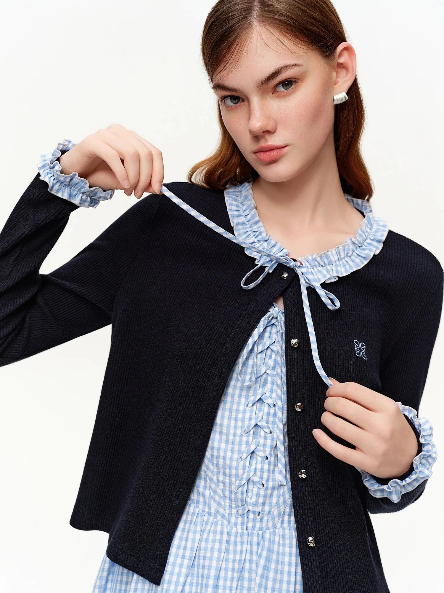 2-Piece Knit Cardigan & Strap Dress Set Spring Slim-Fit
