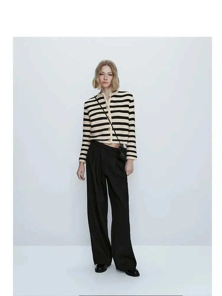 Short Button-Down Autumn Sweater