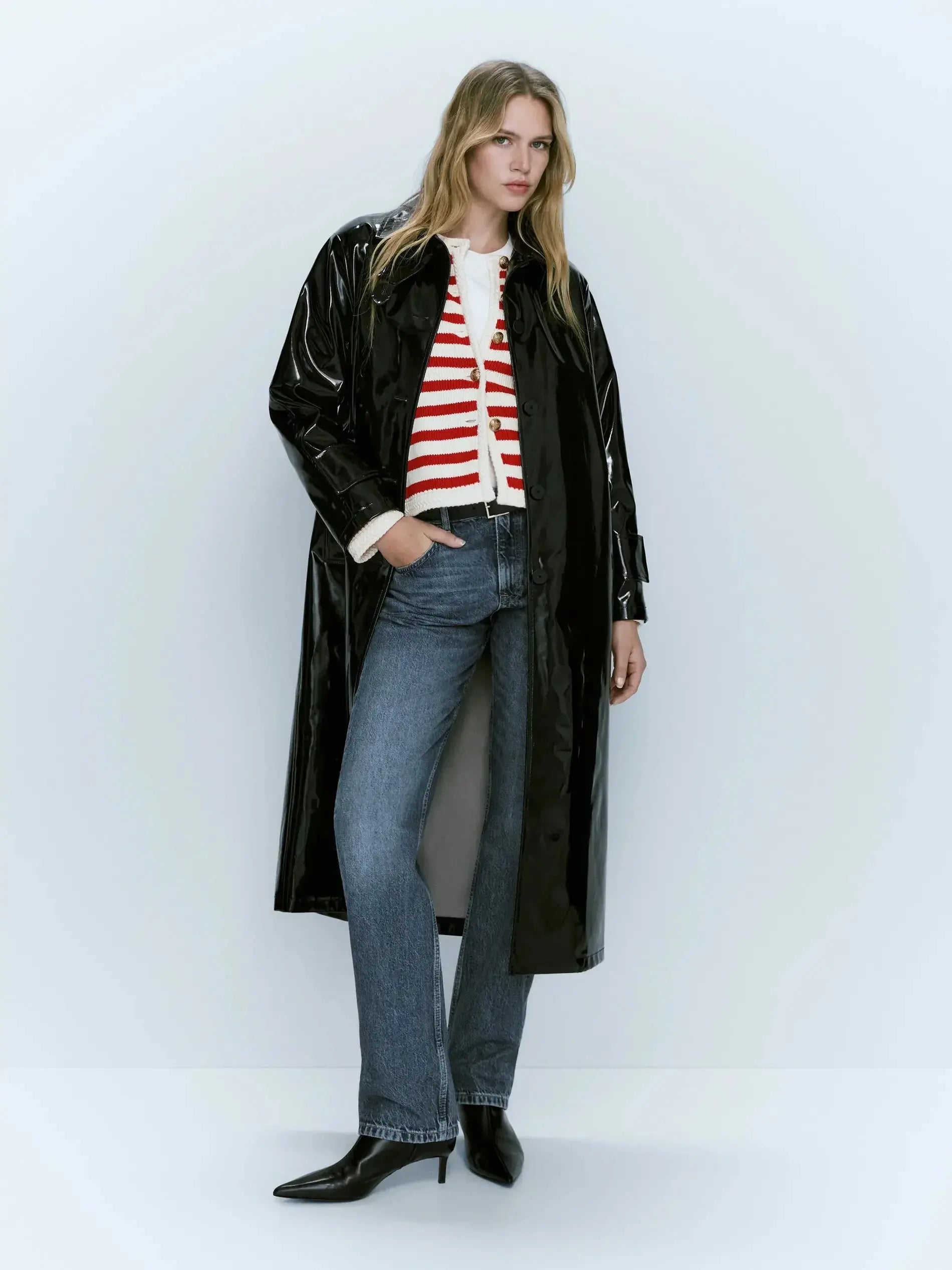 Slim-Fit Striped Cardigan for Spring