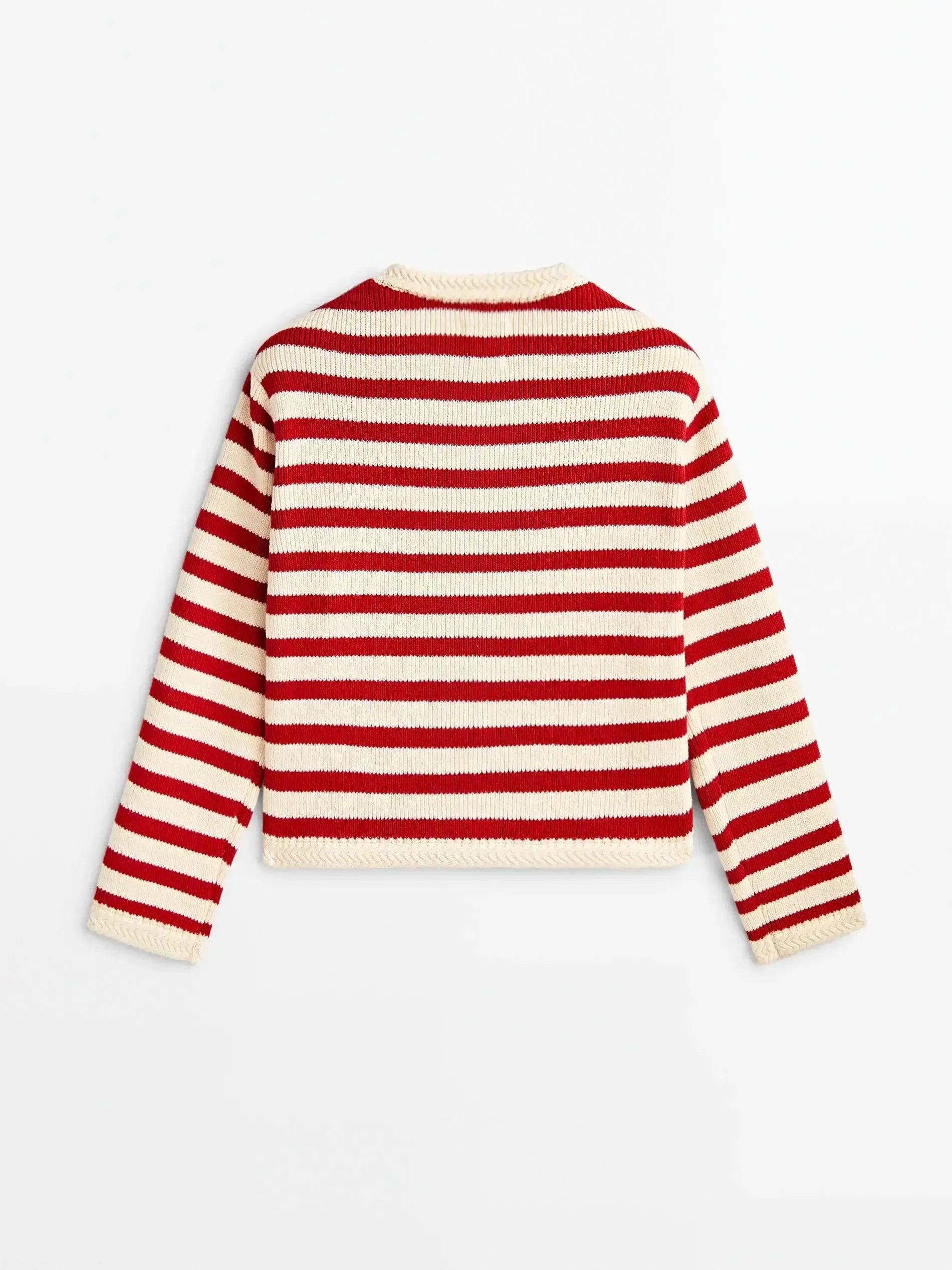 Slim-Fit Striped Cardigan for Spring