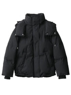 White Duck Down Hooded Coat Warm Winter Overcoat